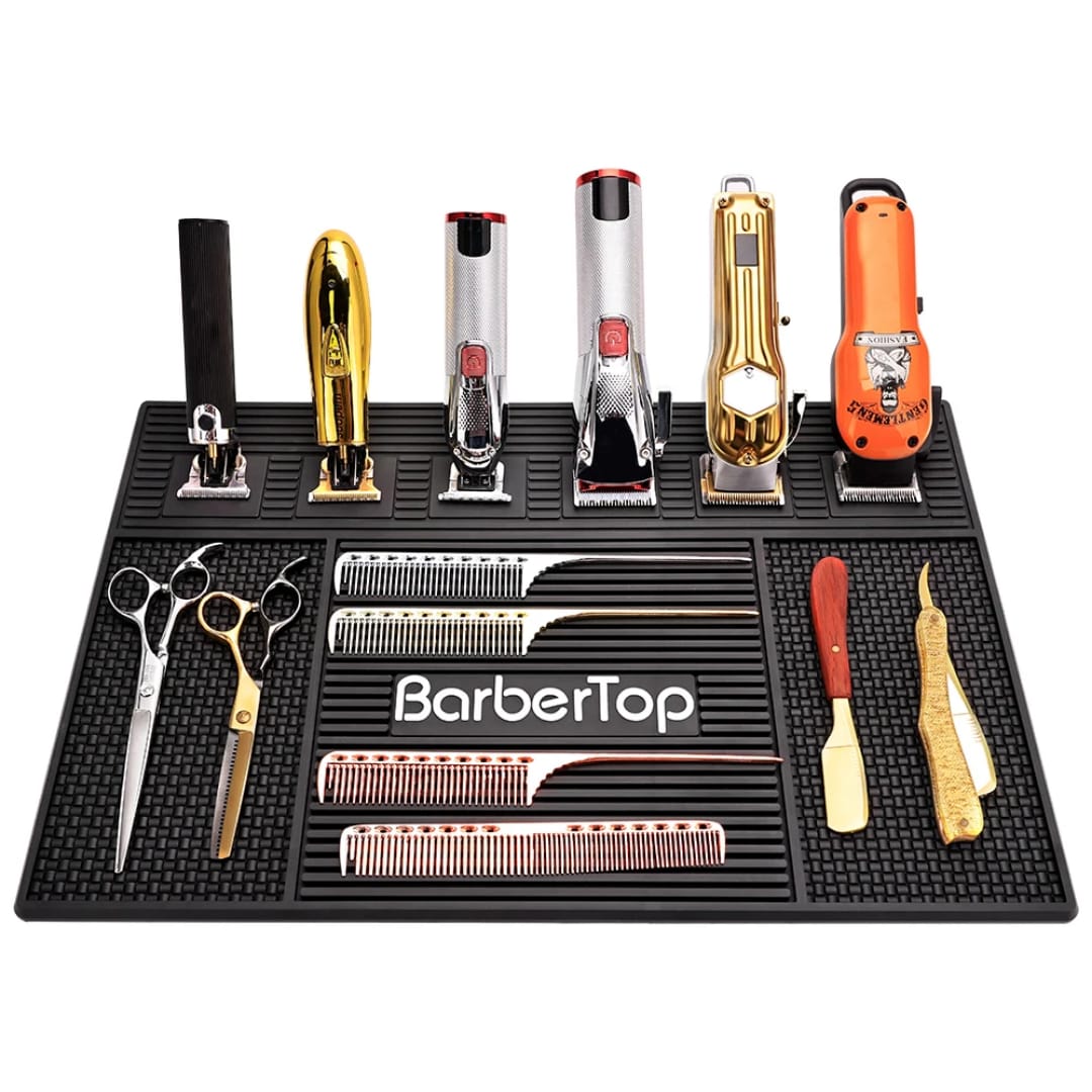 ATORSE Professional Heavy Duty Barber Station Organizer Mat (Non-Slip & Waterproof) - Professional Barbershop Equipment at Tessla Equipment Store